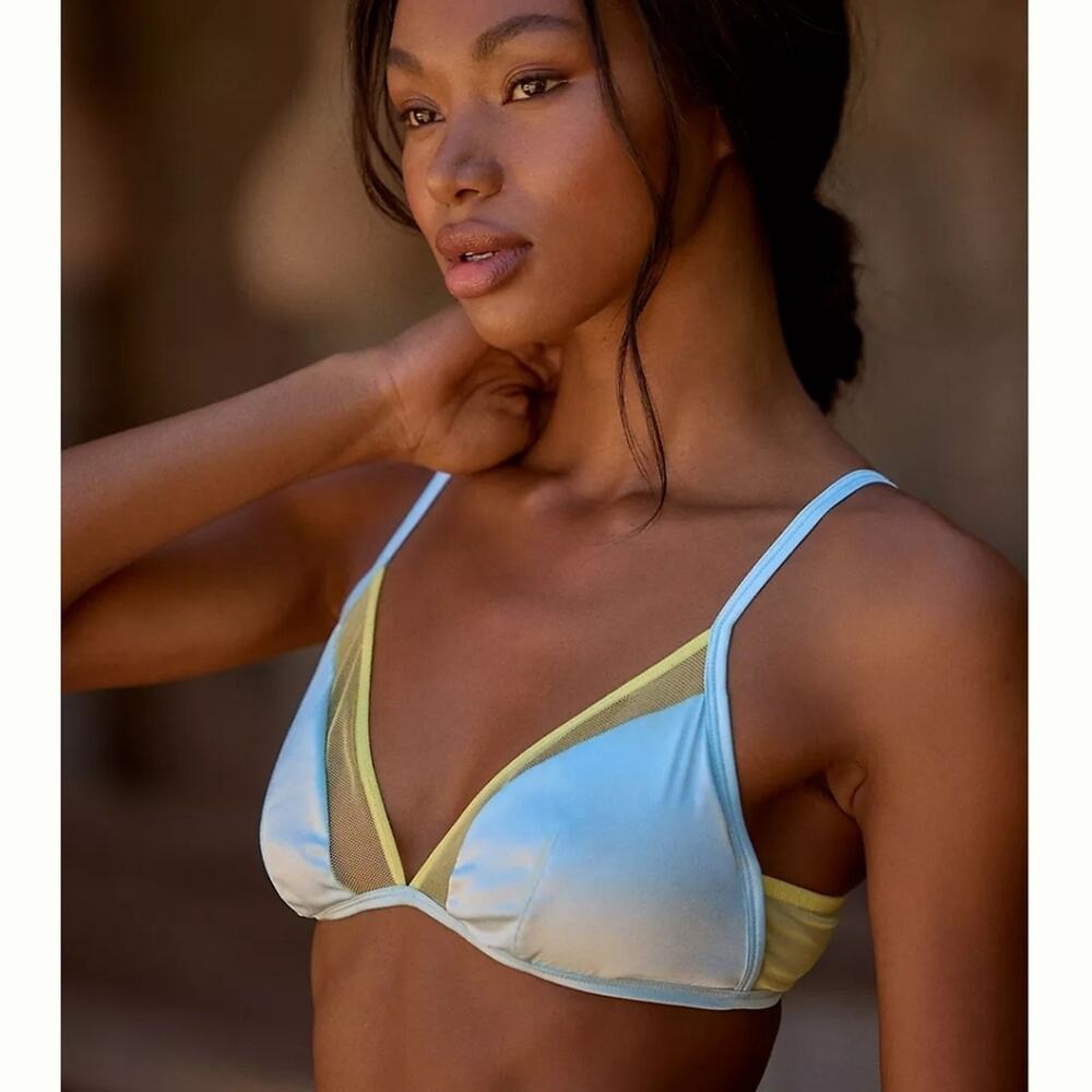LyreBird Satin Mesh Triangle Bra Sz Xsmall Nwts